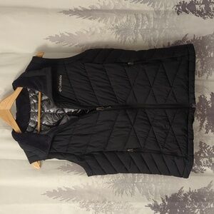 Columbia Puffer Vest L Black Omni Heat Jacket Winter